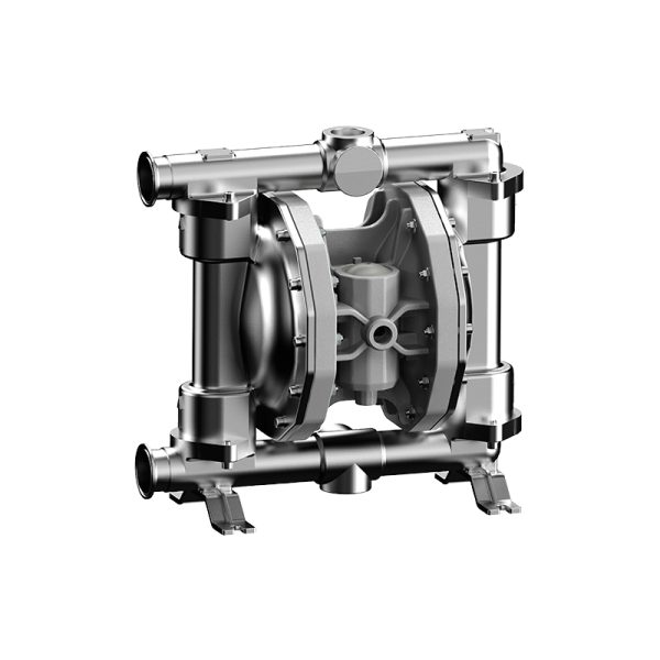 Pneumatic double diaphragm pump, body and seats in stainless steel AISI 316, for fluids or chemicals - Atex 2104/34/EU certified, zones 1…