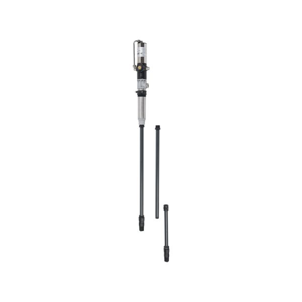 Single acting stainless steel pneumatic pump, ratio 1:1, EPDM seals, complete with plastic telescopic suction pipe L. max 1000 mm
