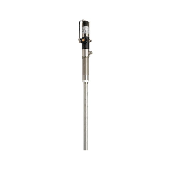 Single acting stainless steel pneumatic pump, ratio 1:1, EPDM seals, complete with stainless steel suction pipe l. 1000 mm