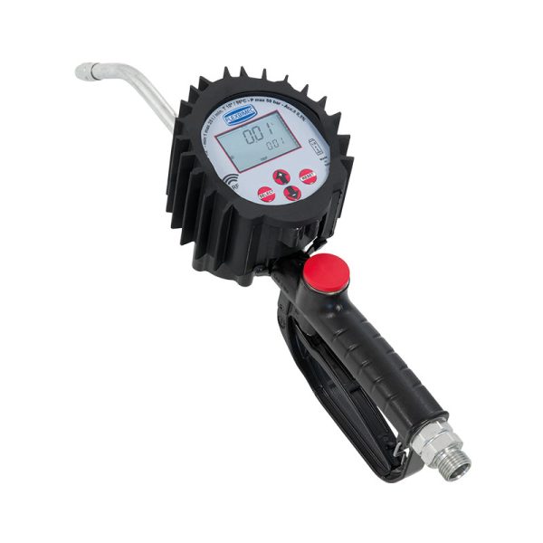 Electronic oval gears flow meter for oil, series "4TT - JUPITER" with rigid outlet Ø 12 mm and inlet swivel 1/2" BSP (M) - with radio…
