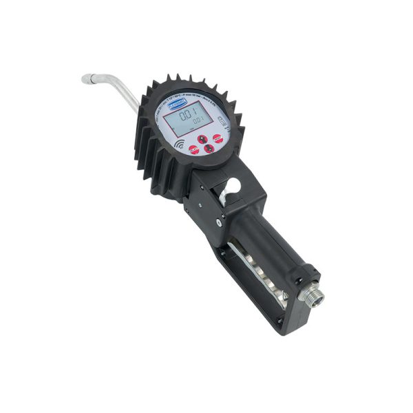 Electronic oval gears flow meter for oil, series "4TT - URANUS" with rigid outlet Ø 12 mm and inlet swivel 1/2" BSP (M) - with PRESET…