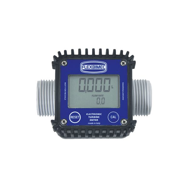 AdBlue®/DEF turbine digital meter, reinforced polyamide body for in-line installation