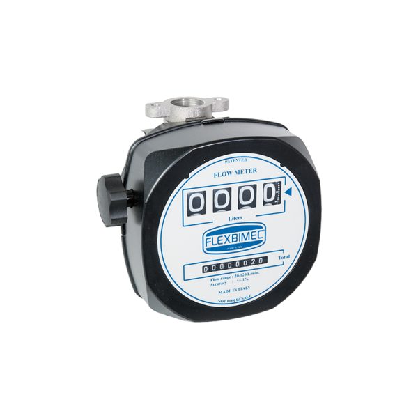 Mechanical nutating disk diesel meter - connections 1" - delivery 20 -120 l/min - 4 - digits partial meter