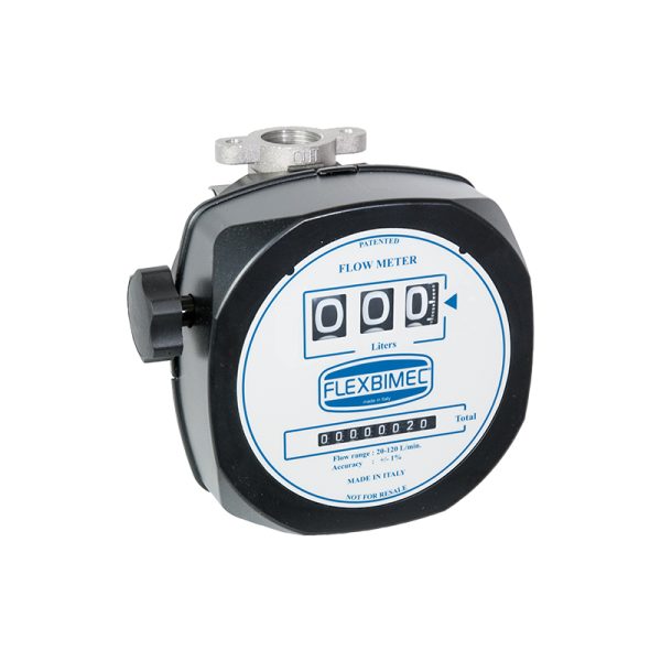 Wall mounted mechanical meter for petrol, 3-digits partial meter, connections F 1" BSP - suitable also for the use in environments with a…