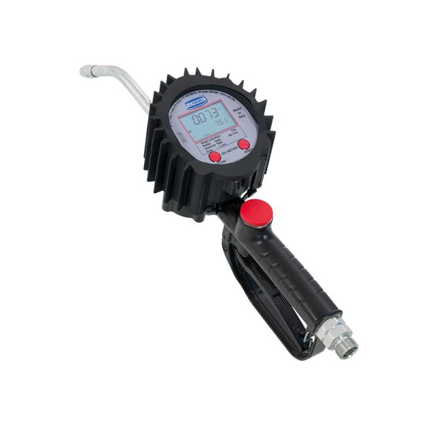 Electronic oval gears flow meter for oil, series "2TT - NEPTUNE" with rigid outlet Ø 12 mm and inlet swivel 1/2" BSP (M)