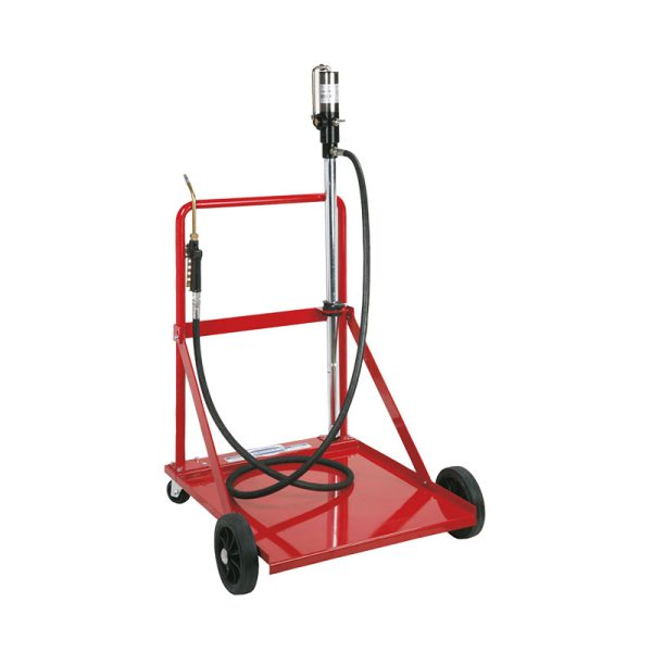 Mobile oil transfer system for 208 l drums