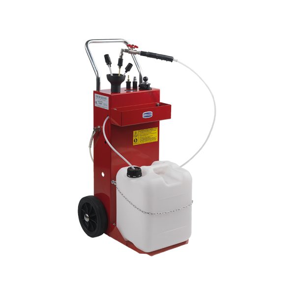Mobile waste oil extractors with air operated rotary pump series "OIL BLITZ", 2 wheels trolley, set of probes and adaptors, plastic can…