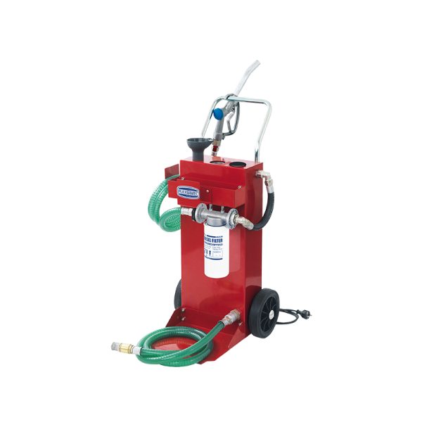 230V wheeled filtering unit for diesel with water absorption and impurities filtering