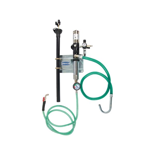 Waste oil and antifreeze wall suction system with pneumatic pump "Power Bull" series