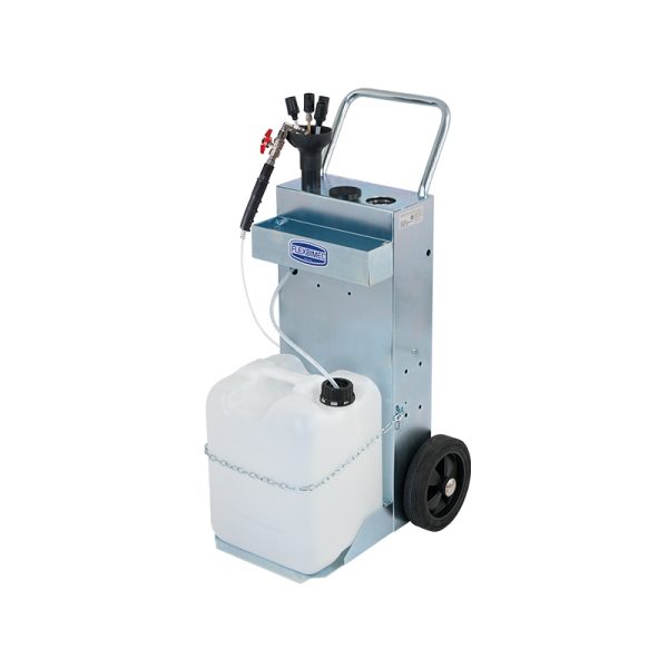 Wheeled petrol extractor with pneumatic, rotary gear pump - pump complying with norms ATEX 2014/34/EU
