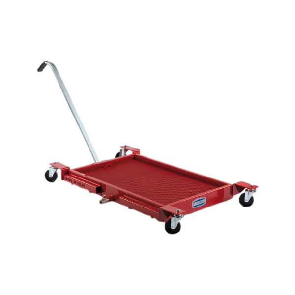 Wheeled oil-recover-pan, capacity 22 l with handle, for passenger cars with sports chassis