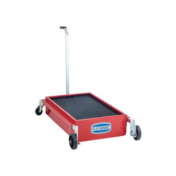 Wheeled oil-recover-pan, capacity 70 l with handle