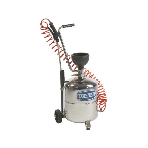 Stainless steel AISI 304 sprayer capacity 24 l equipped with 5 m long spiral shaped hose, gun and nozzle