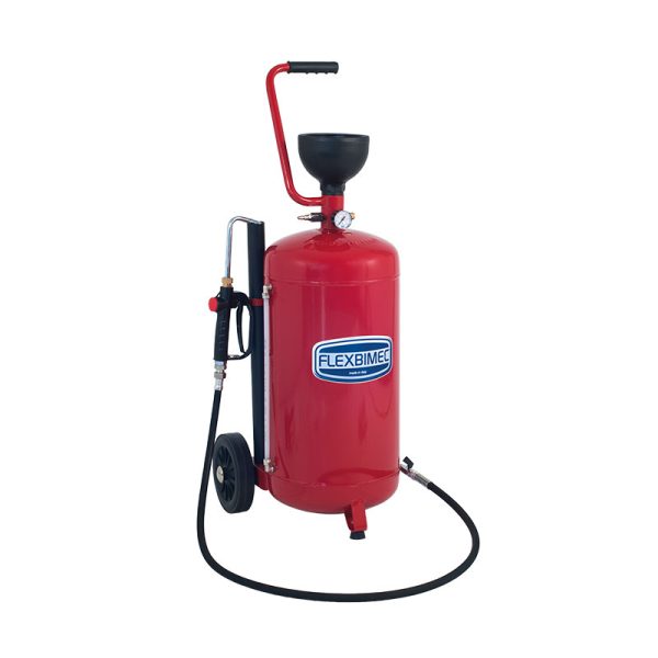 Air-operated oil dispenser on tank capacity 40 l with gun art. no. 2185
