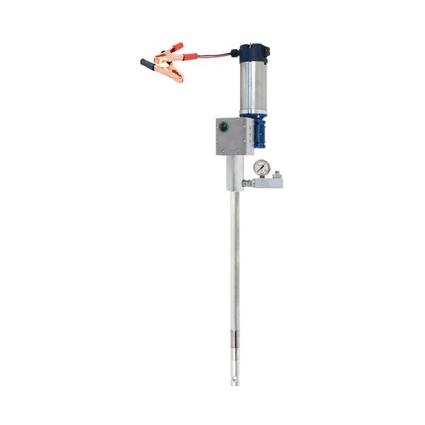 12 Vdc electric grease pump for 18-25 Kg drums, compression ratio 20:1 - delivery 100 g/min