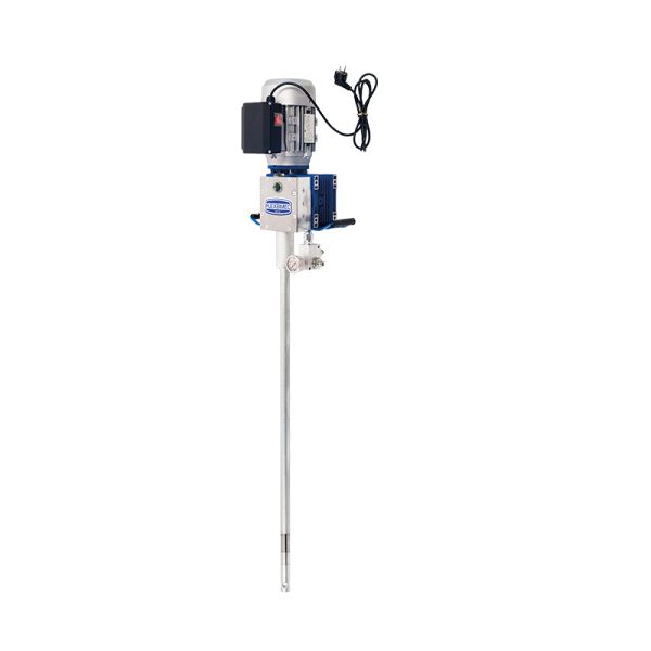 230 Vac electric grease pump for 180 Kg drums, compression ratio 7.5:1 - delivery 1200 g/min