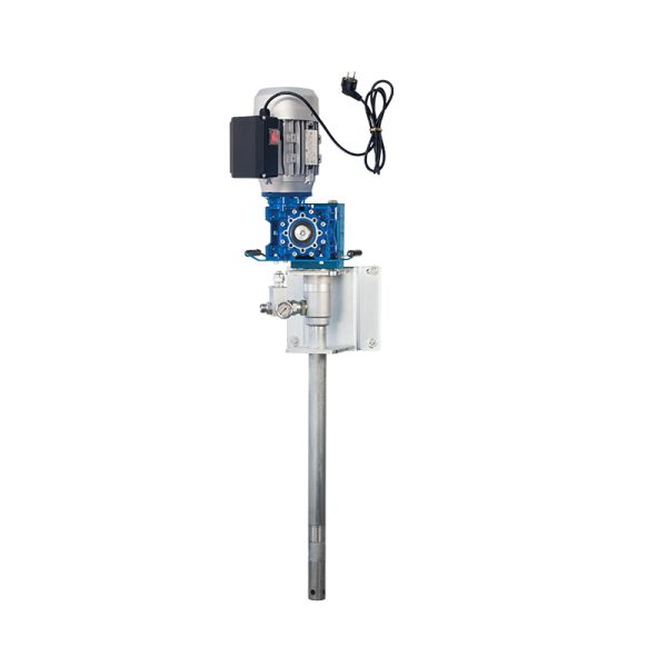 230 Vac electric grease pump for 180 Kg drums, compression ratio 7.5:1 - 1400 RPM - delivery 4000 g/min