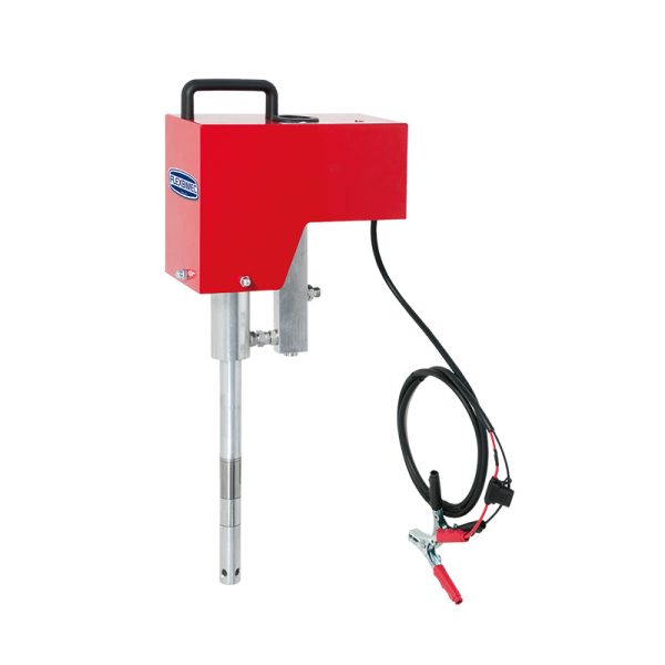 12 Vdc portable electric pump for grease for 18-25 Kg drums, compression ratio 20:1 - delivery 100 g/min