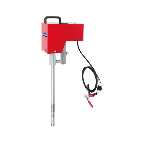 24 Vdc portable electric pump for grease for 180 Kg drums, compression ratio 20:1 - delivery 100 g/min