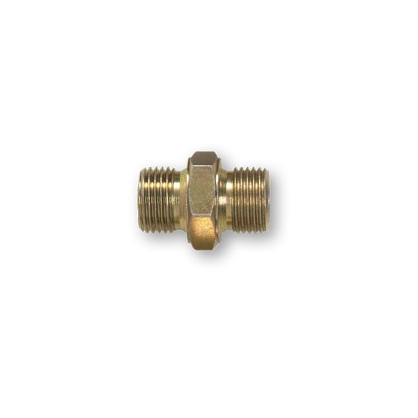 Zinc plated adapter M-M 1 1/4" x 1" BSP-NPT