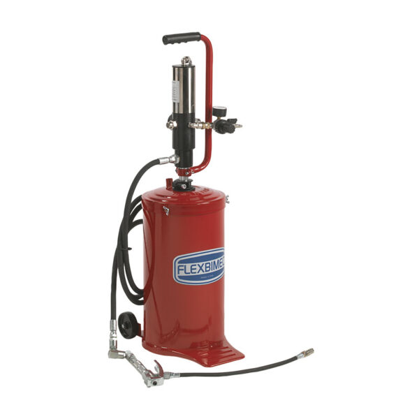 Pneumatic greasing kit with 16 kg - steel pail