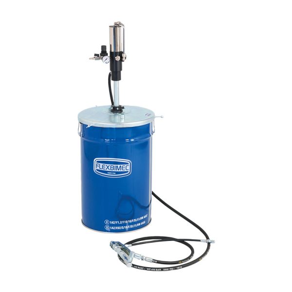 Stationary pneumatic grease supply kit for 50 kg drums