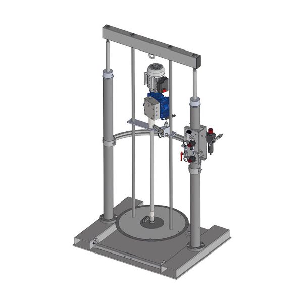 Greasing system for drums - suitable in combination with electric grease pumps