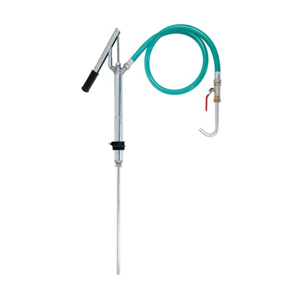 Double acting hand oil-antifreeze pump, with hose and anti-drip