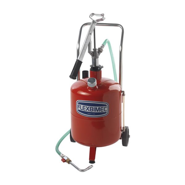 Wheeled oil tank for ATF dispensing 24 l with hand pump