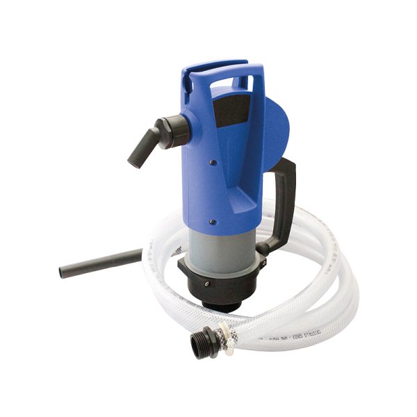 Hand lever plastic pump for urea transfer, for drums, complete of delivery hose