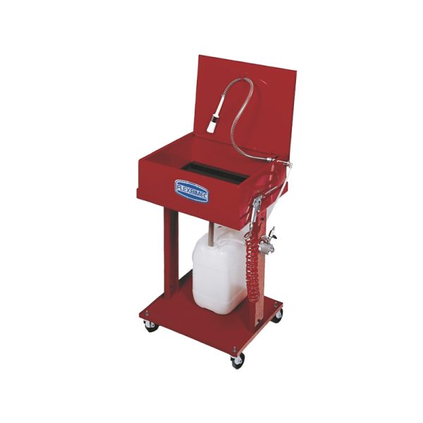 Wheeled washing basin with air operated rotary pump art. no. 1058