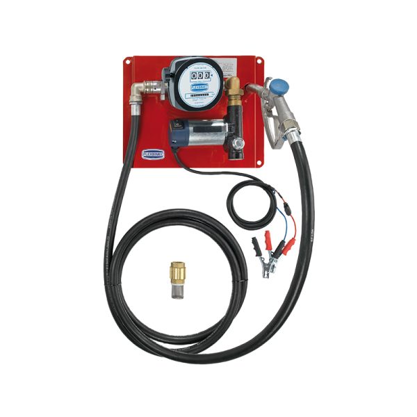Electric kit 12 Vdc for diesel transfer with mechanical meter, rubber hose connection and diesel gun