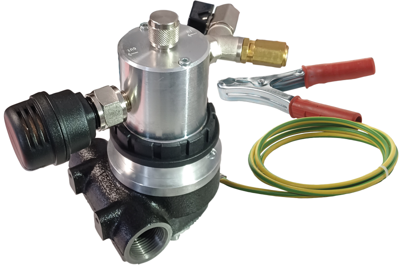 Air operated vane rotary pump for gasoline transfer, self priming - complying with norms ATEX 2014/34/EU