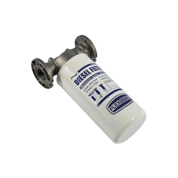 Filter with flange for di water extraction form diesel - filtering degree 30 micron - delivery max 70 l/min