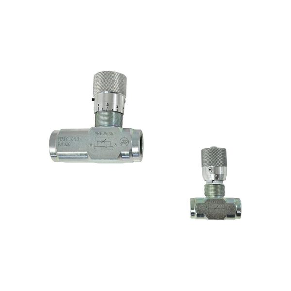 Flow regulator valve unidirectional - ø 1/2" - P. max 350 bar