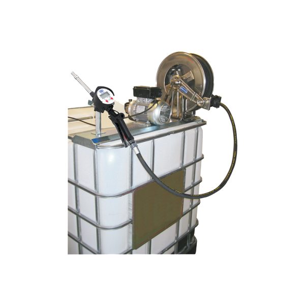 Electric transfer system for AdBlue®/DEF with pump 230 Vac, flow rate 15 l/min, equipped with meter, hose, hose-reel, 15 m hose, gun…