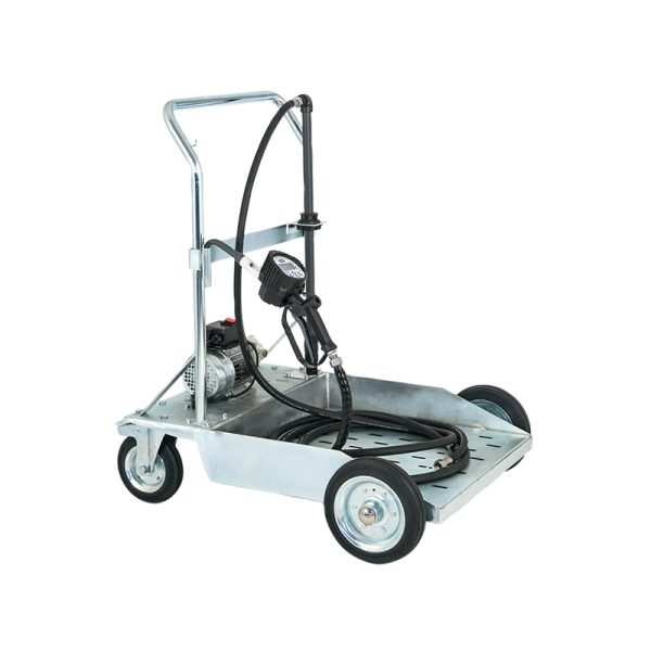 Mobile electric dispensing kit for AdBlue®/DEF for 200 l drums with heavy duty trolley, electric pump and digital meter gun