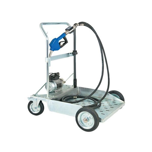 Mobile electric dispensing kit for AdBlue®/DEF for 200 l drums with heavy duty trolley, electric pump, digital meter and automatic gun