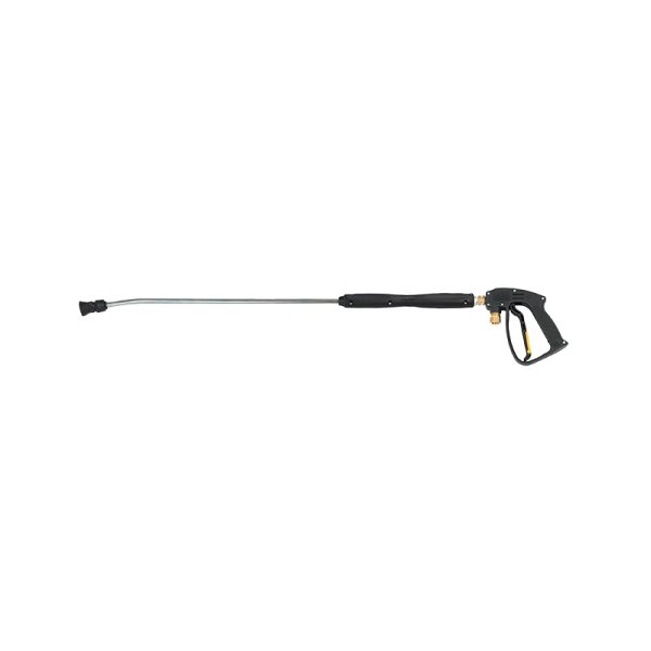 Wash gun with lance for hot water high pressure cleaners, with extension and stainless steel nozzle