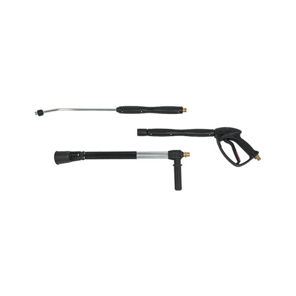Wash gun for hot water high pressure cleaners