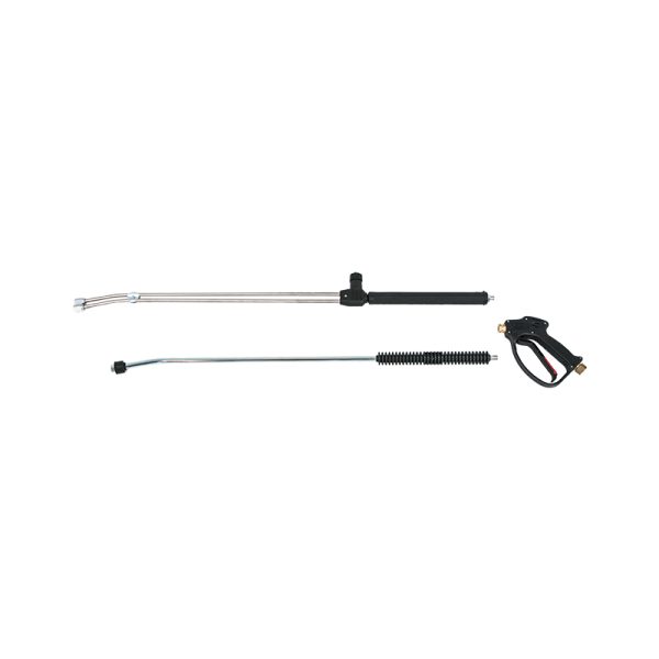 High pressure wash lance in stainless steel, double pipe