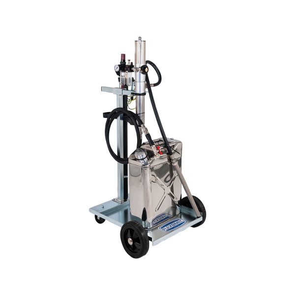Wheeled gasoline Aspirator with piston pneumatic pump - with pump complying with norms ATEX 2014/34/EU