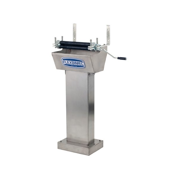 Chamois leather wringer mounted o stainless steel floor column
