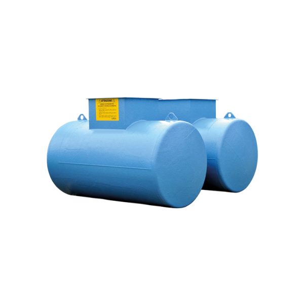 Horizontal, cylindrical double wall tanks for underground storage of flammable and non-flammable liquids - capacity 4000 l