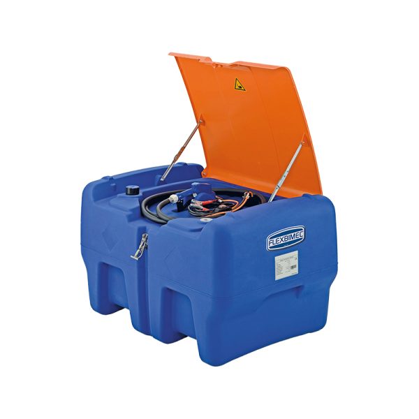 Portable AdBlue®/DEF storage tank in high density polyethylene - with 12 Vdc pump, alligator clamps, lockable plastic coVdcer - capacity…