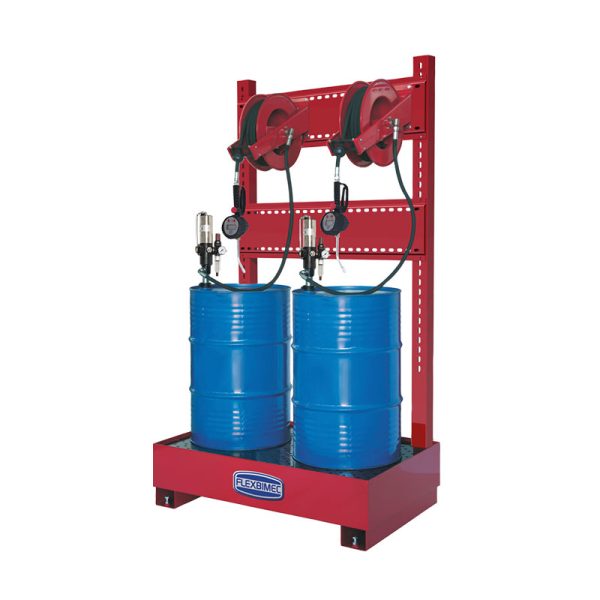Complete kit “Tank Service Base” for dispensing 2 type of oil with hose reel with hose 15 m