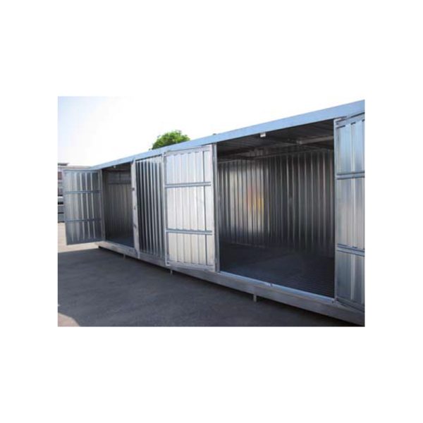 Container in galvanized sheet steel, two-wing front doors - Dimensions 3000x2000x2400 mm