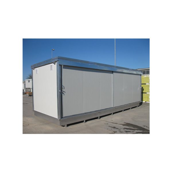 Heat insulated container with two-wing sliding doors at the long side - Dimensions 3000x2400x2400 mm