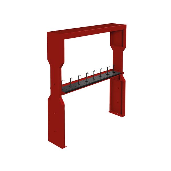 Double post stand painted steel for hose-reels and equipment fixing (customized) - for n. 4 hose-reels