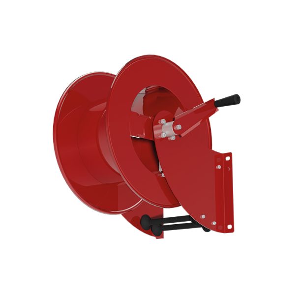 Manual painted steel hose reel L. max 10 m w/o hose - Ø 1"